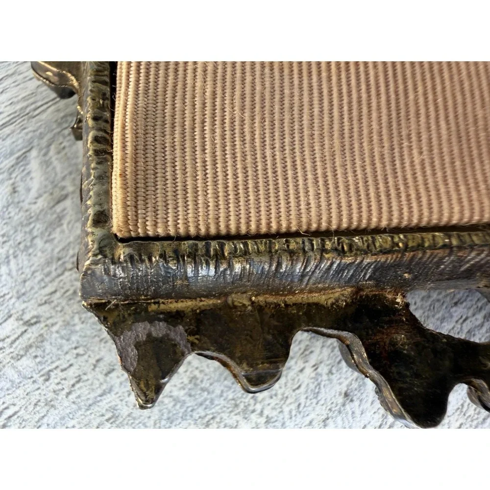 Metzke Vtg Photo Frame Antiqued Brass Finish Pewter 5